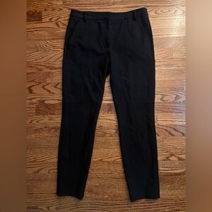 Tibi Women’s Black Slim Trouser Pants Size 8 – Split Back Hems, Thigh Pockets